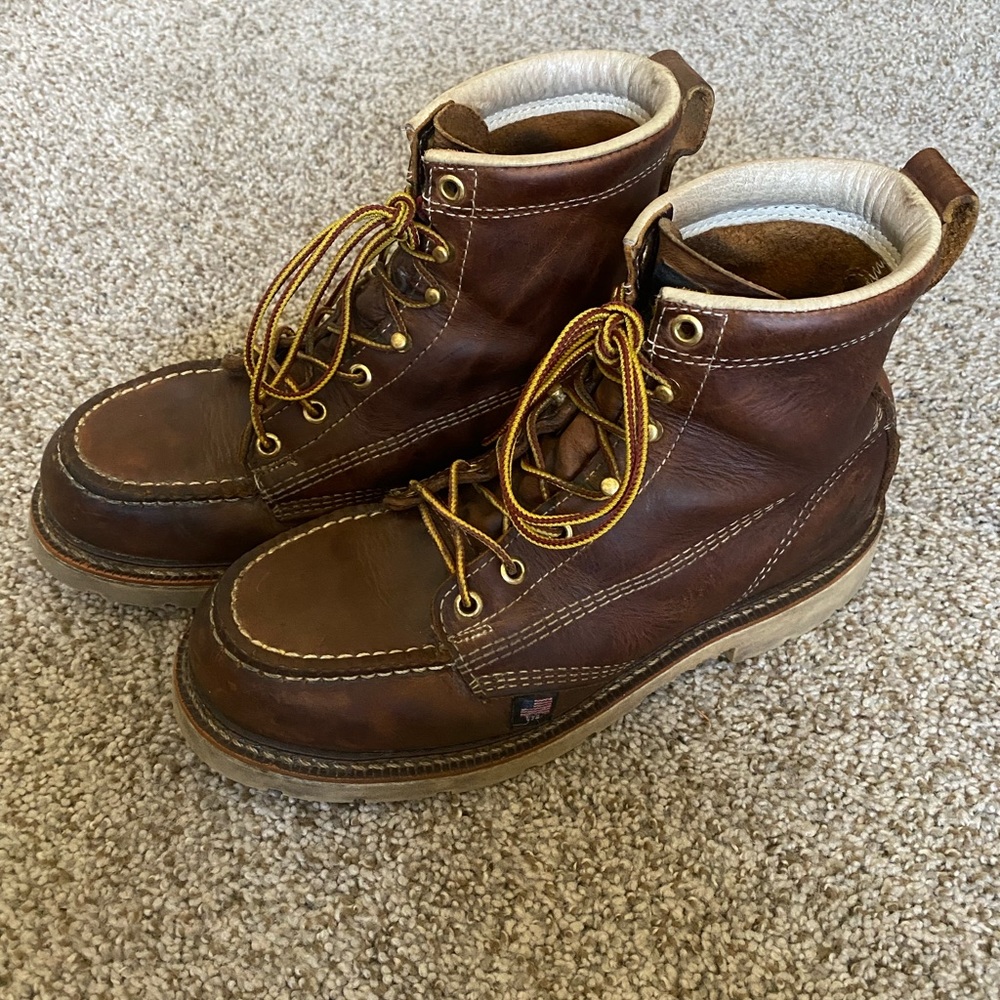 Thorogood American Heritage 6” Moc Toe Leather Boots W9.5/M8